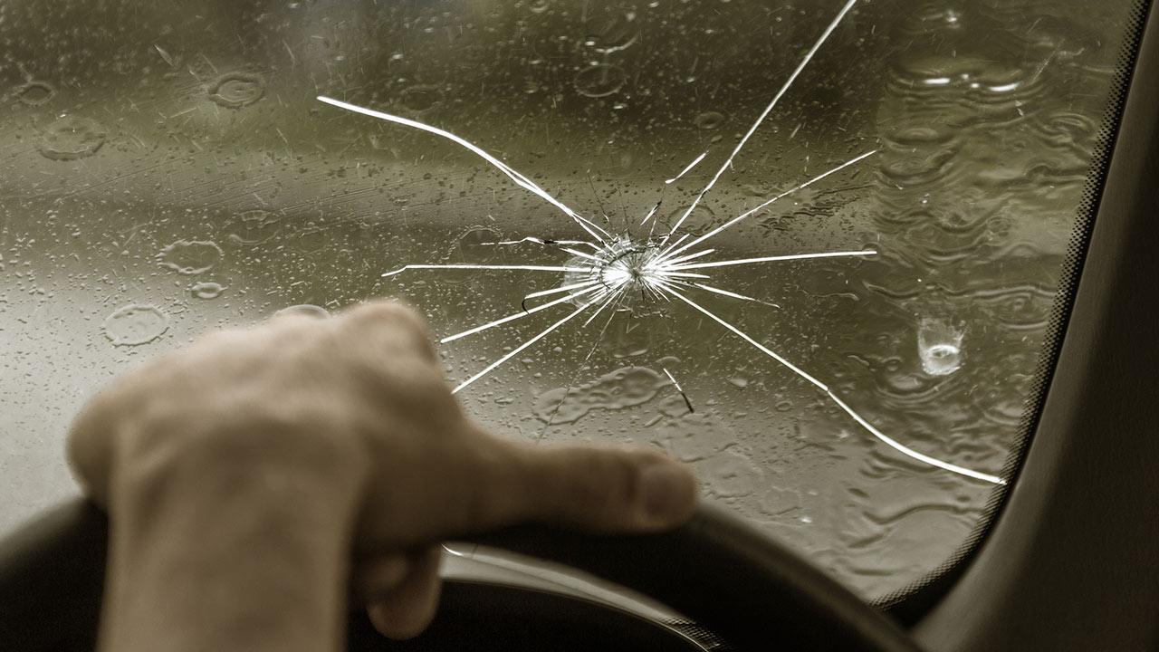 Eliminate stone chips - a crack in the windscreen