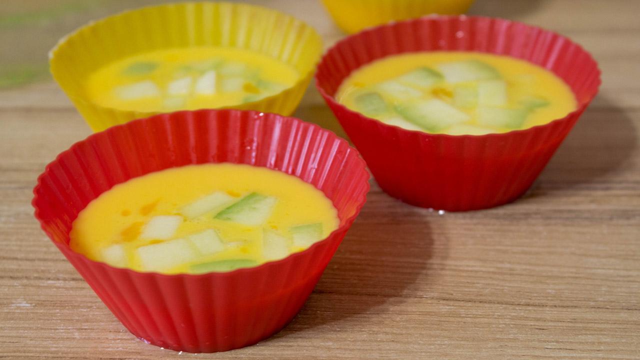 Omelette - Muffins - Omelette - Muffins raw in a silicone mould