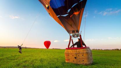Ballooning - A view over Germany - Landing