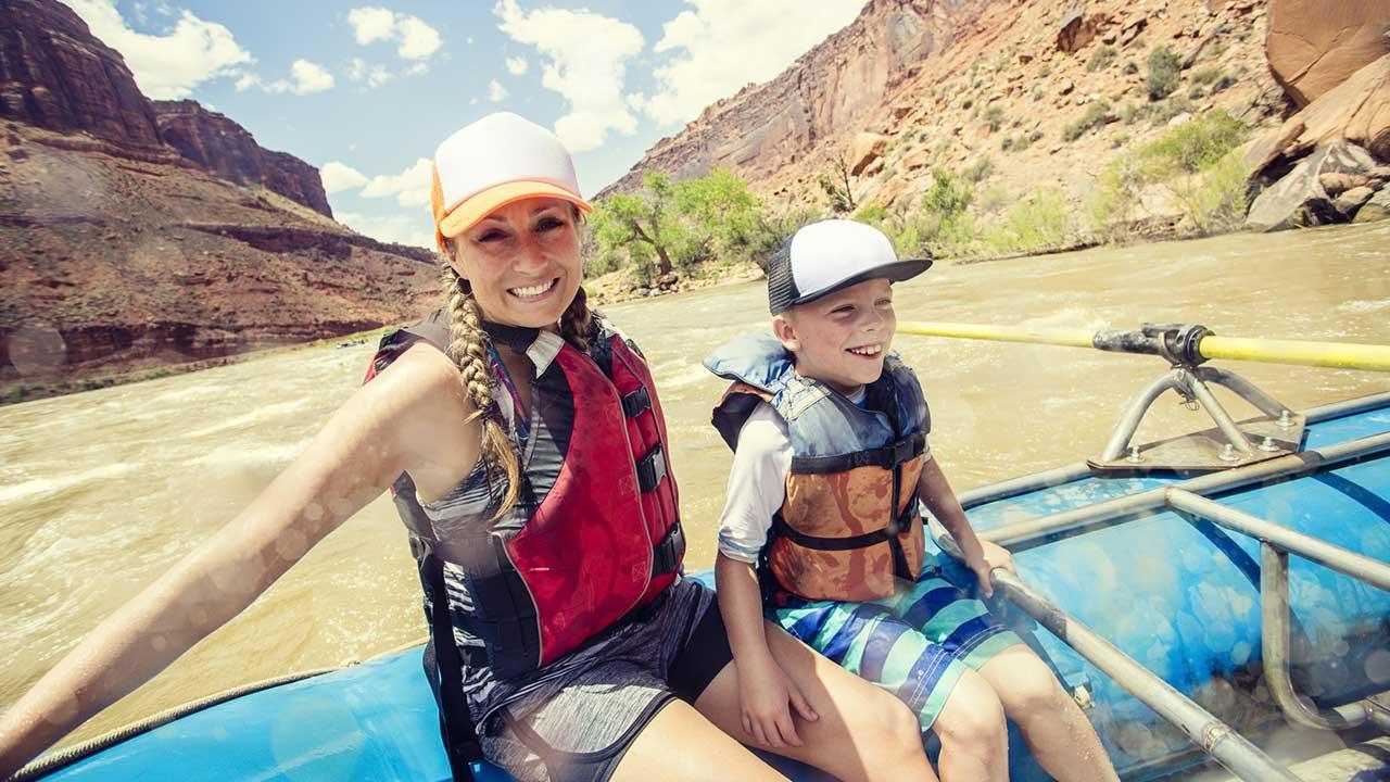 The most beautiful rafting spots - with children